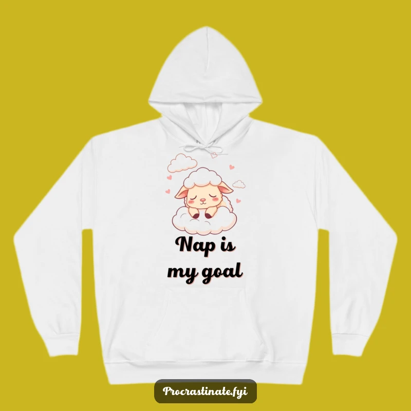 Funny Sleepy Sheep Counting Clouds Hoodie: Cozy Up for Sweet Dreams!