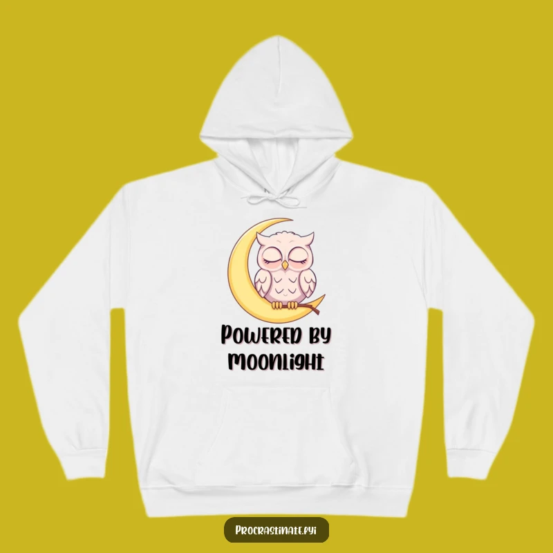 Funny Sleepy Owl Hoodie: Moon Napper, Perfect Gift for Night Owls