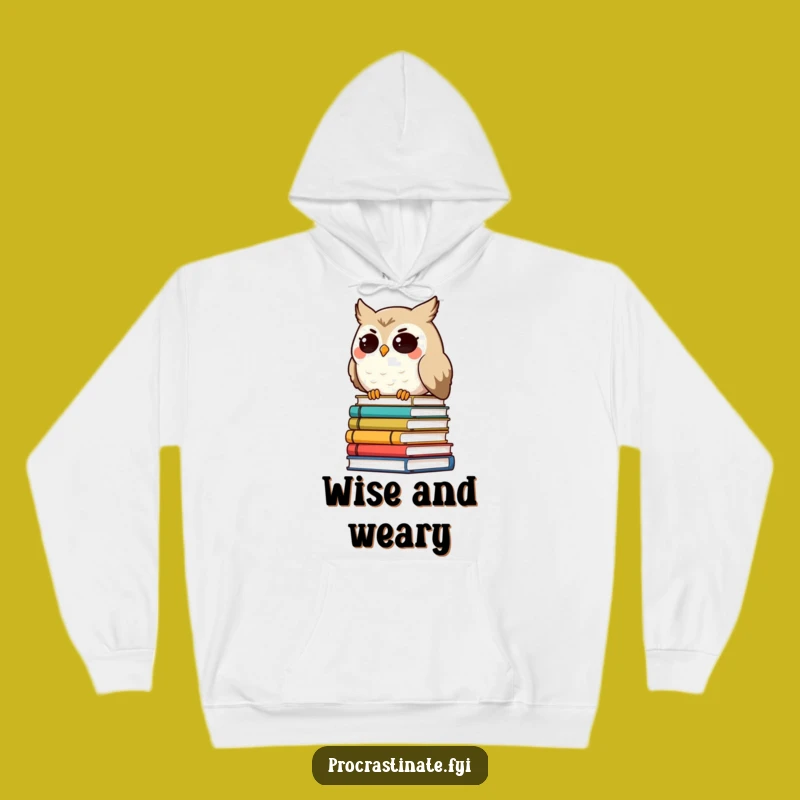 Funny Owl Hoodie - Cozy Bookworm Vibes Gift!