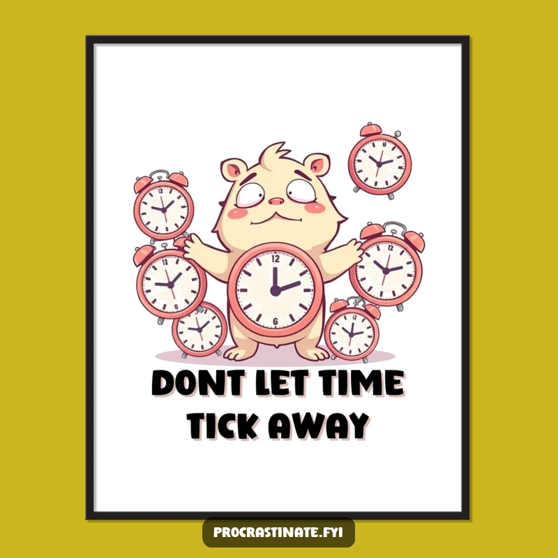 Free Printable Juggling Clocks Wall Art - Funny Downloadable Quirky Decor Gift