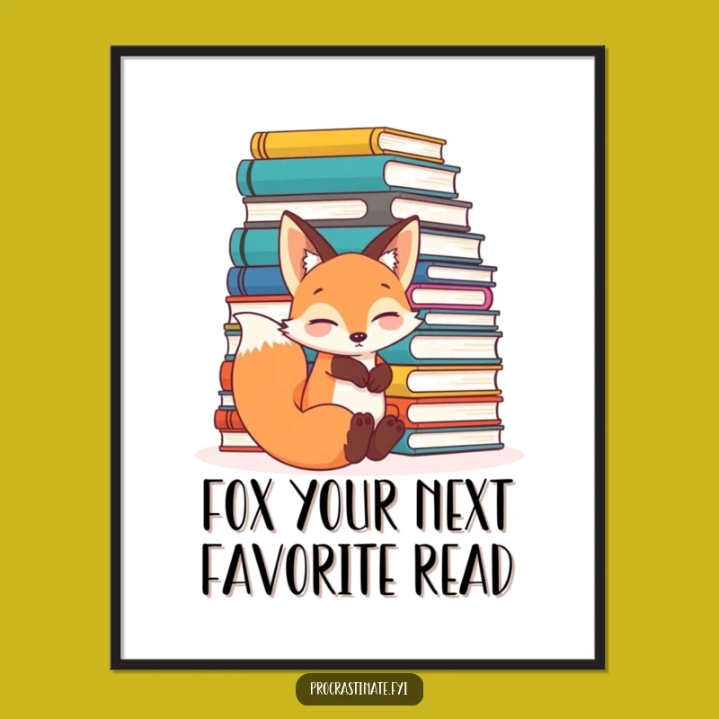 Free Printable Fox Wall Art: Funny DIY Downloadable Library Decor for Book Lovers