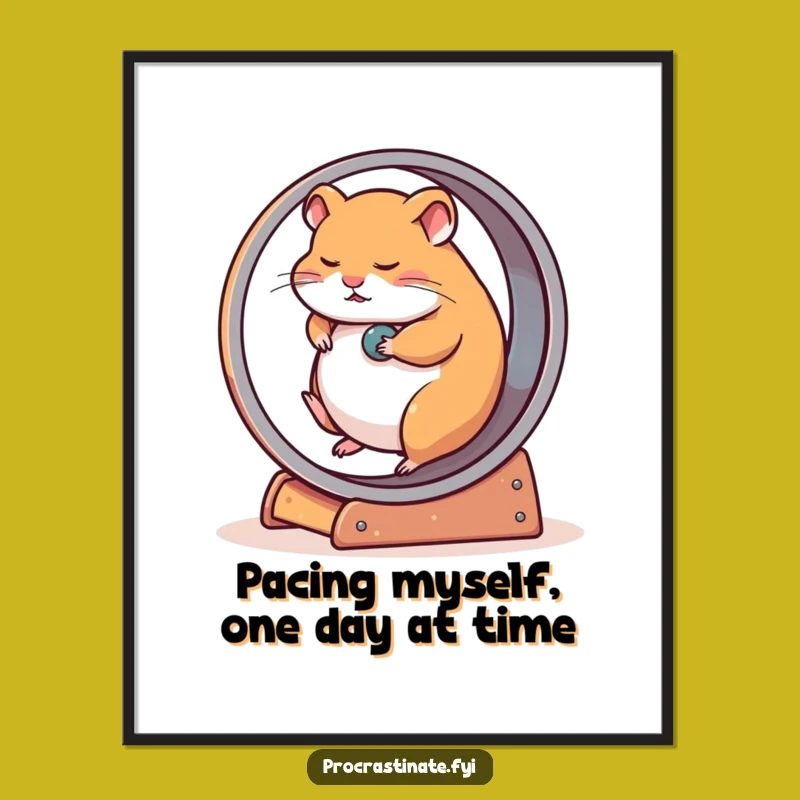 Free Printable Hamster Wall Art - Slow Life Funny Decor downloadable gift!