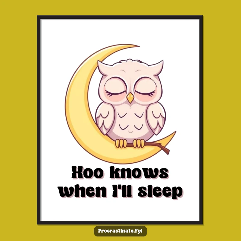 Free Printable Owl Wall Art: Funny DIY Downloadable Moon Decor for Dreamy Spaces