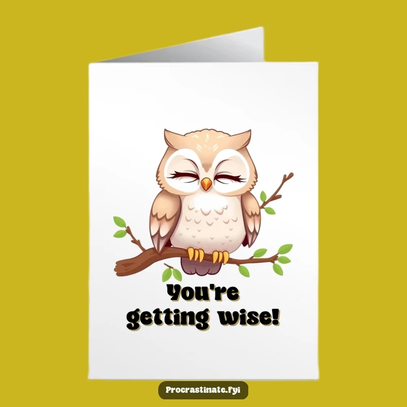 Free Printable Owl Birthday Card: Curious Blink for a Wise Gift
