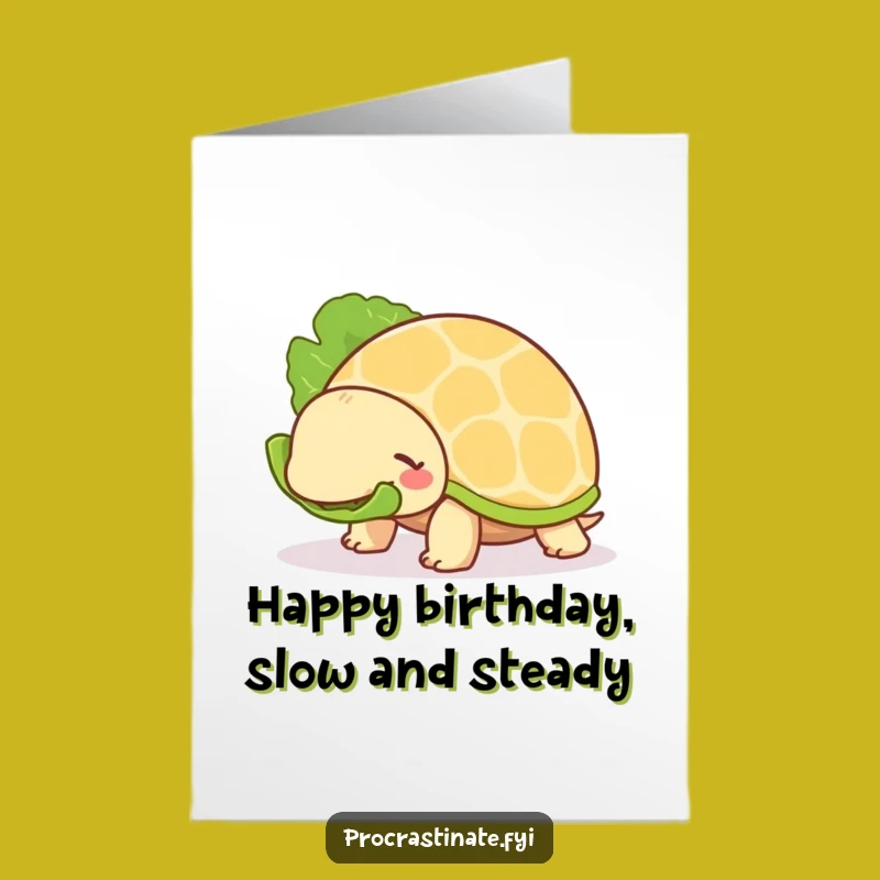 Free Printable Birthday Card: Chill Turtle Lunch - Funny Downloadable Gift