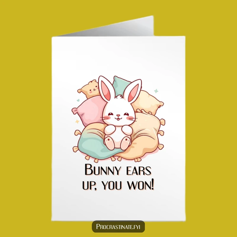 Free Printable Congrats Card: Bunny Bounce Celebration, Downloadable Gift