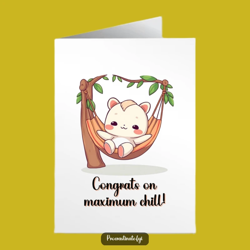 Free Printable Congrats Card: Blank Creature's Chill Victory Celebration