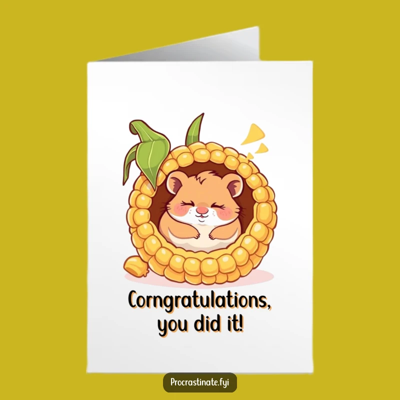 Free Printable Hamster Congrats Card Happy Nap Downloadable Funny Gift
