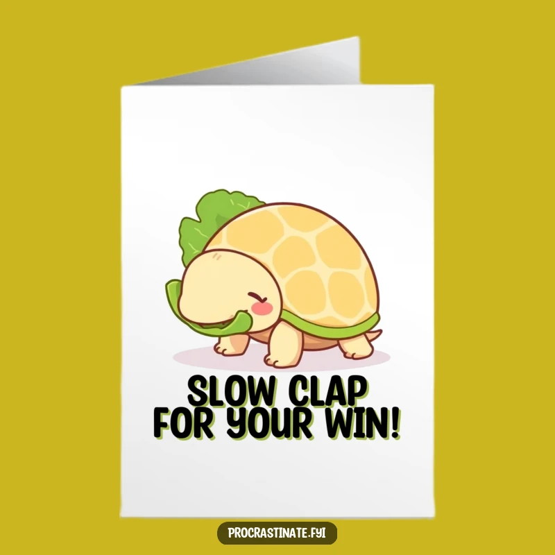 Free Printable Congrats Card: Chill Turtle Munch - Funny Downloadable Gift