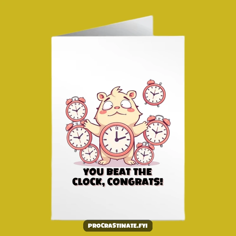 Free Printable Juggling Congratulations Card - Funny Creature Downloadable Gift