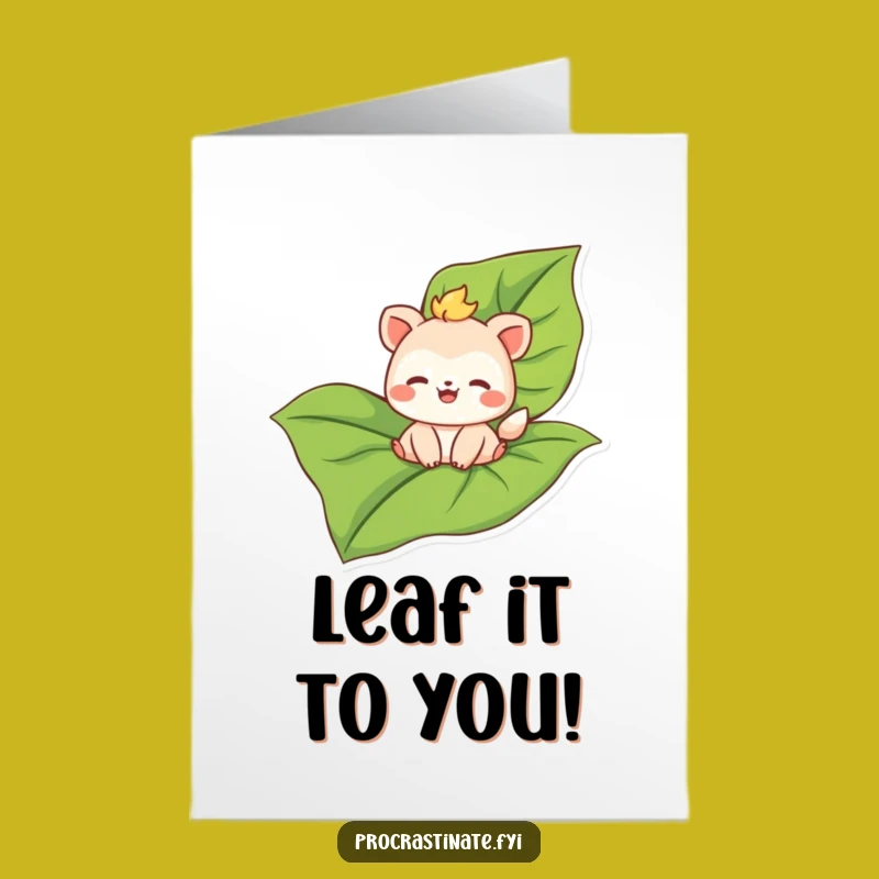 Free Printable Congrats Card: Floating Animal, Leaf Voyage, Funny Downloadable