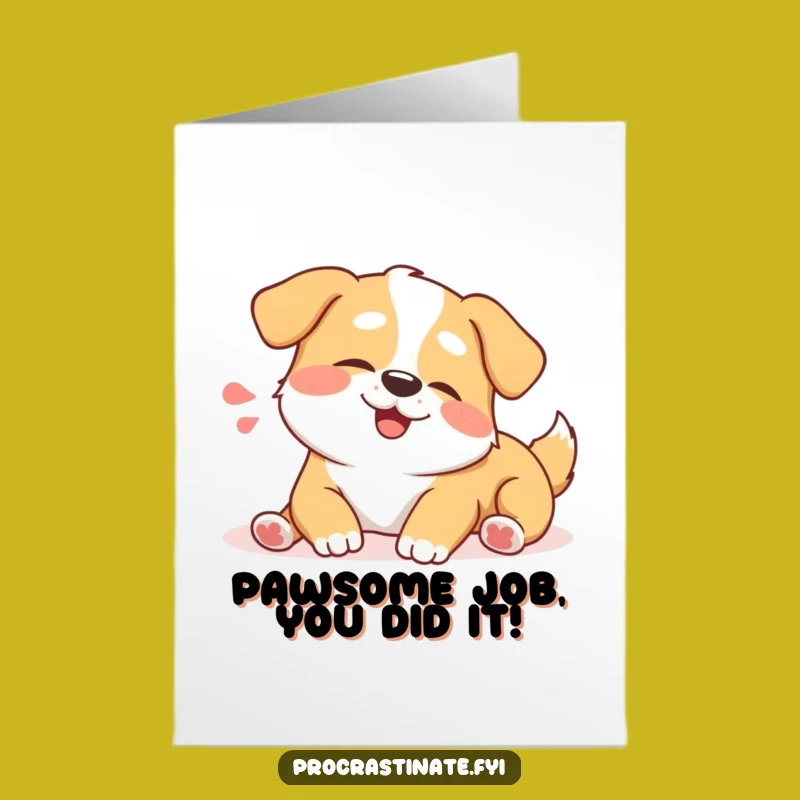 Free Printable Congrats Card: Lazy Dog Sigh, Downloadable Gift
