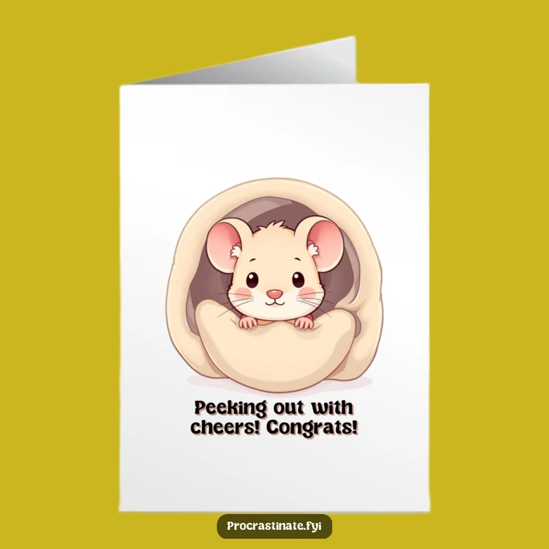 Free Printable Congrats Card: Peek-a-Boo Mouse, Hilarious Downloadable Gift