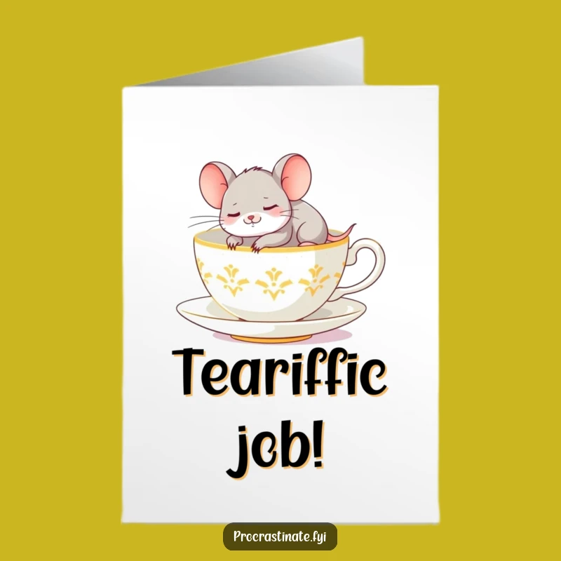 Free Printable Mouse Congrats Card: Cozy Snooze for a Sweet Gift