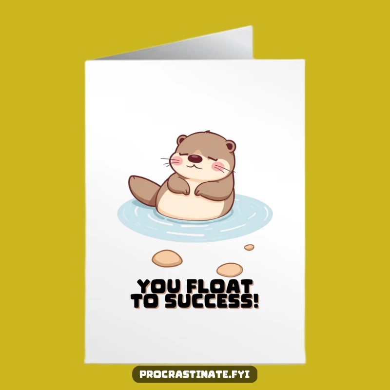 Free Printable Otter Congrats Card: Funny DIY Downloadable for Any Achievement