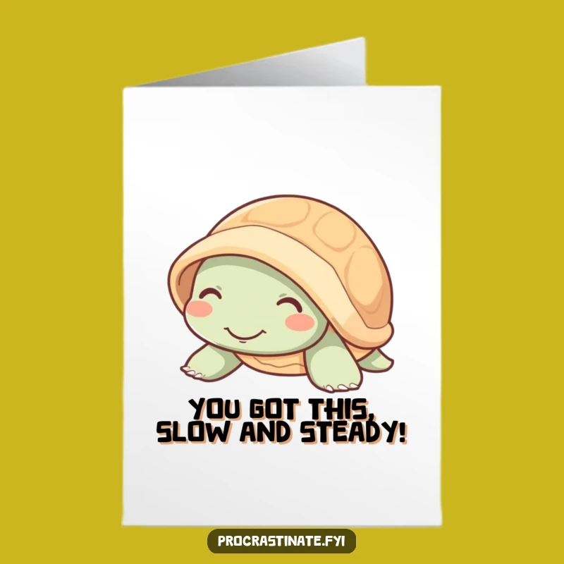 Free Printable Congrats Card: Mellow Turtle Smile Funny Downloadable