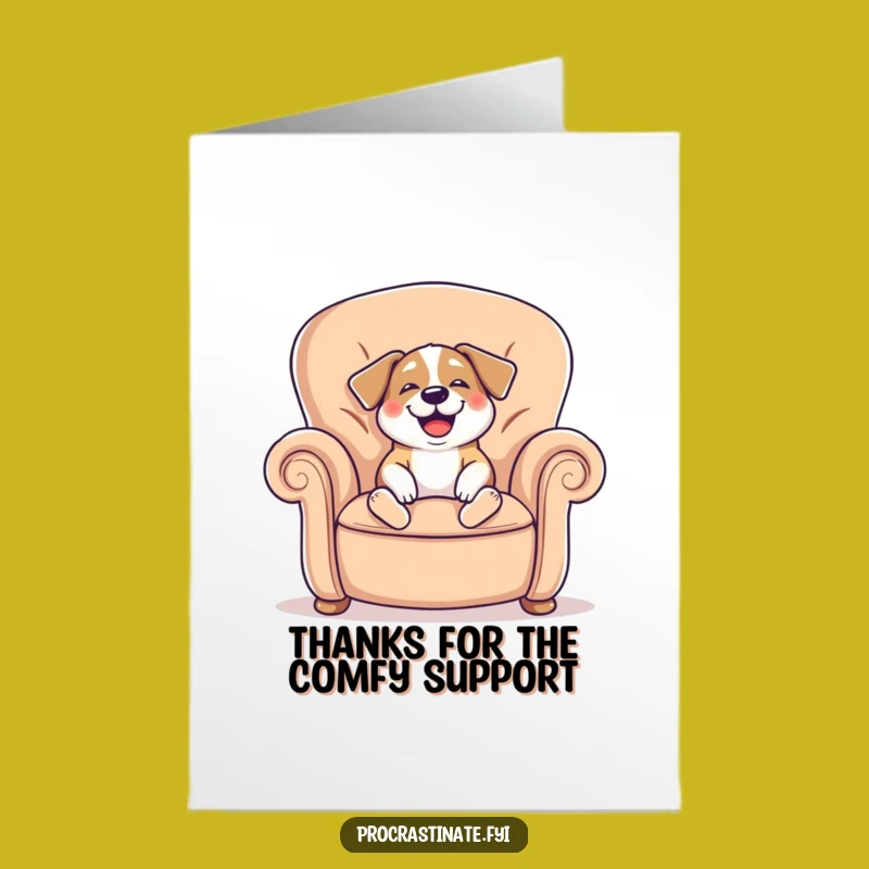 Free Printable Dog Thank You Card - Happy Dog Comfort Downloadable Gift
