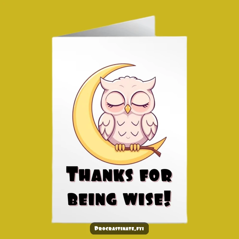 Free Printable Owl Thank You Card: Funny DIY Downloadable for Wise Appreciations