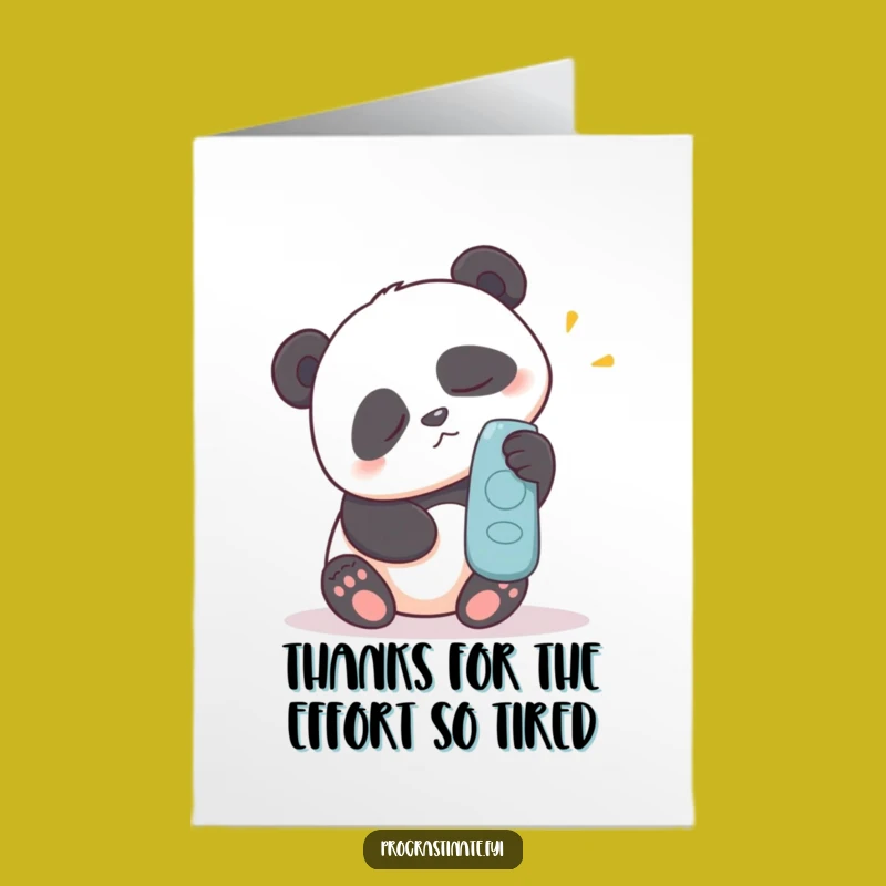 Free Printable Thank You Panda Card - Panda Remote Effort Downloadable Gift