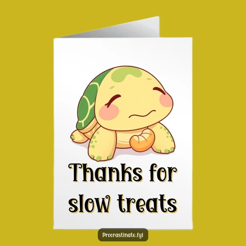 Free Printable Turtle Thank You Card: Slow Snack for a Thoughtful Gift