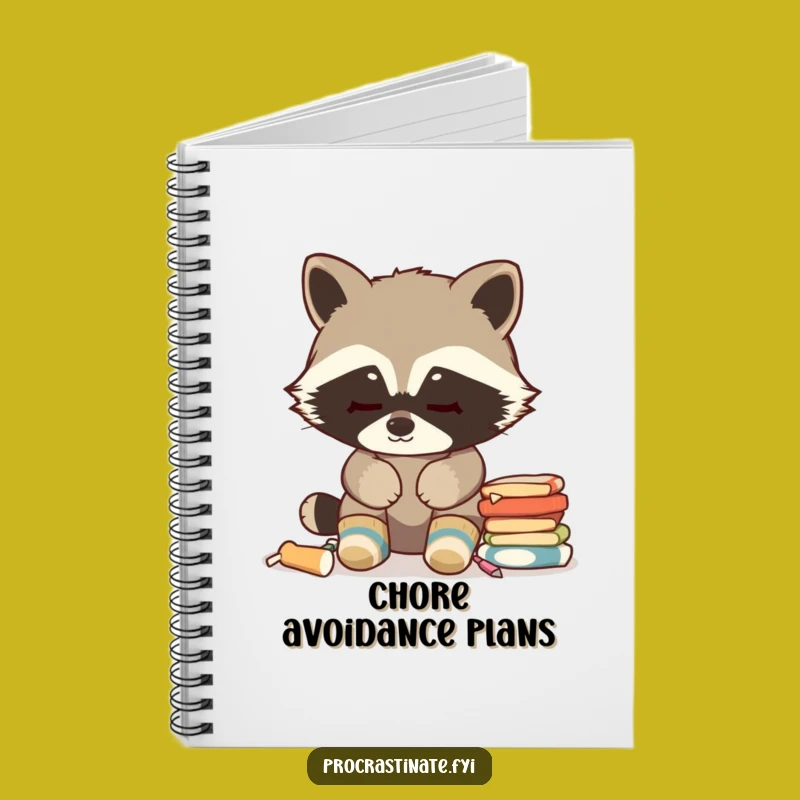 Funny Raccoon Notebook - Cozy Socks & Chore Avoidance - Perfect Funny Gift