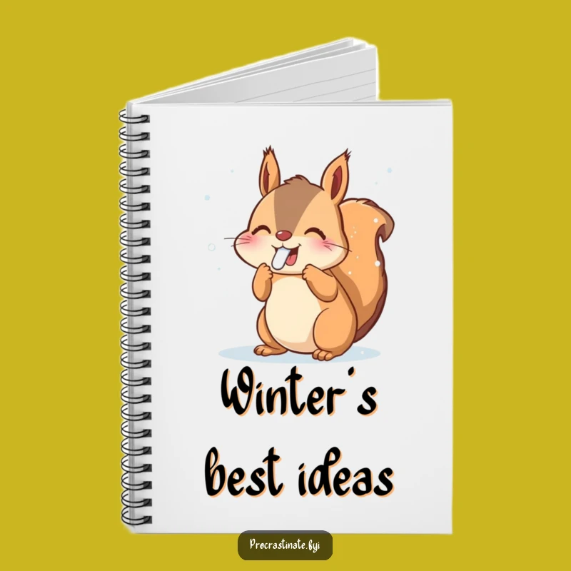Funny Squirrel Snowflakes Notebook - Winter Journal - Cute Funny Gift