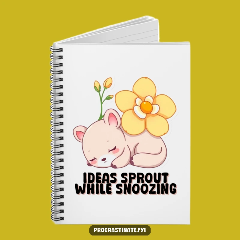 Funny Lazy Napping Animal Notebook: Flower Rest Journal, Perfect Gift!