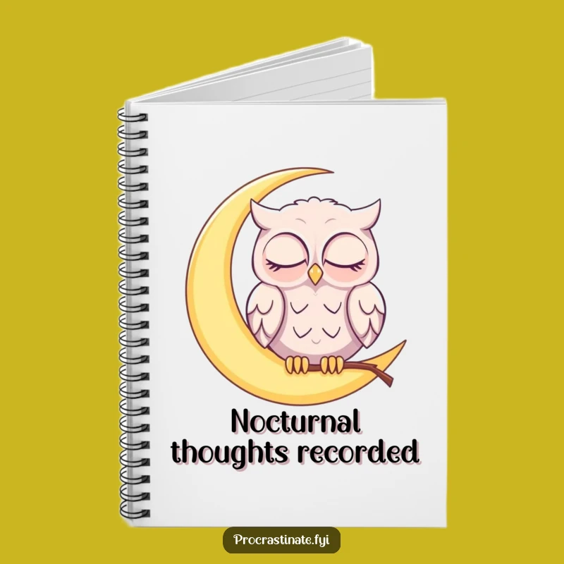 Funny Sleepy Owl Notebook: Moon Napper, Perfect Gift for Night Owls