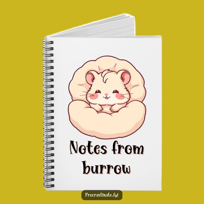 Funny Hamster Notebook: Pillow Burrow Journal - Gift Idea