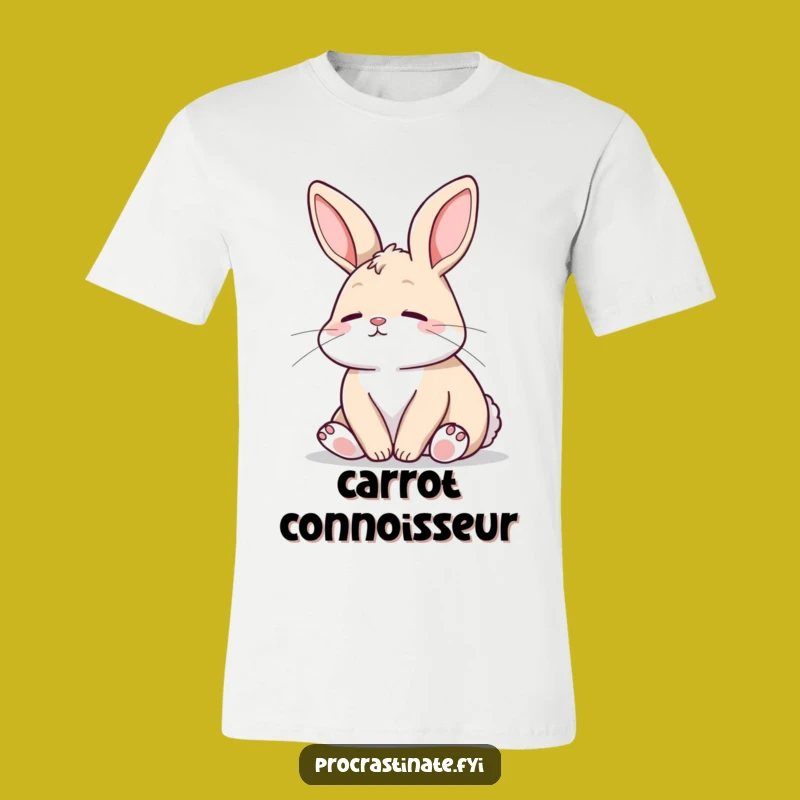 Funny Bunny Gaze T-Shirt: Relaxed Cotton Tee, Peaceful Animal Graphic