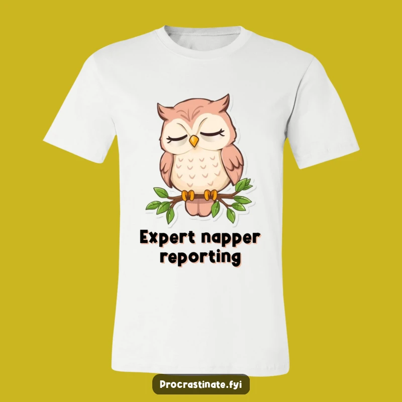 Funny Sleepy Owl T-Shirt: Hilarious Napping Bird Tee for Tired Souls
