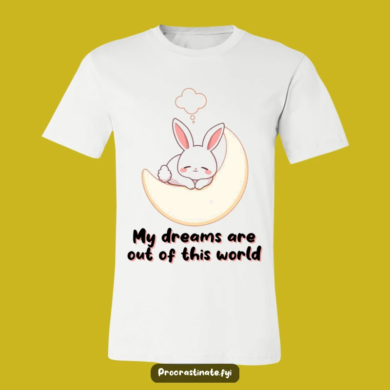 Funny Bunny Moon Sleep T-Shirt: Dreamy Comfort & Cute Graphics, Great Funny Gift