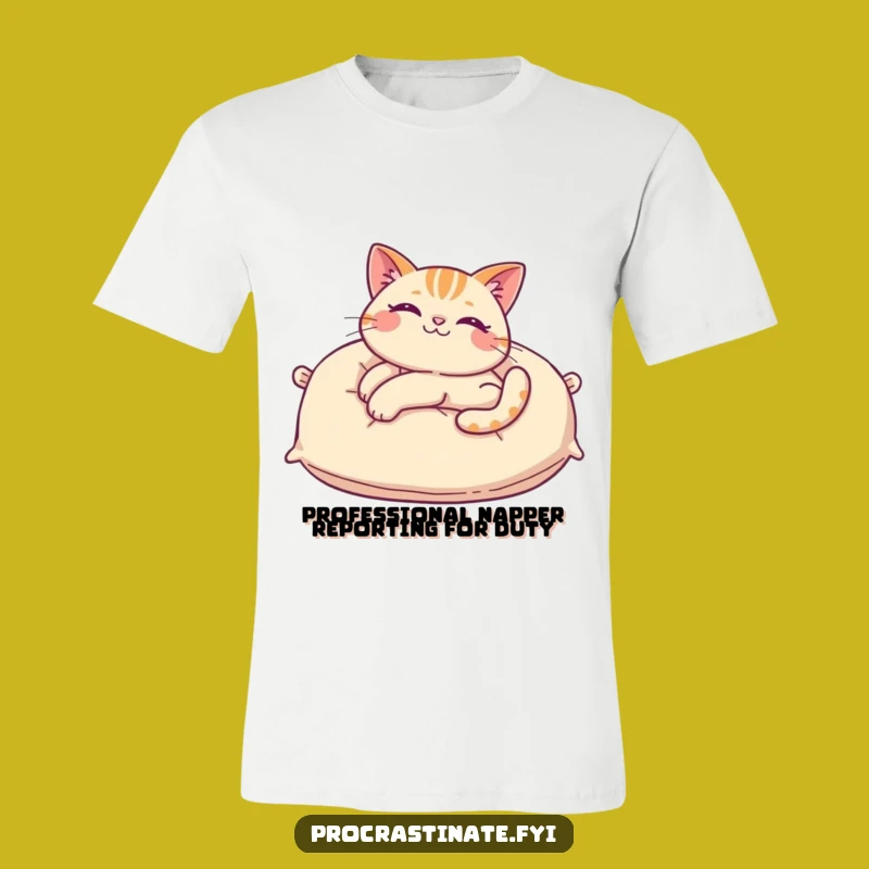 Funny Cat Stretching T-Shirt: Languid Kitty Bliss, Comfy & Cool Funny Gift
