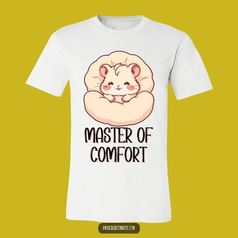 Funny Hamster Pillow T-Shirt: Burrowed Critter Comfort Tee - Gift