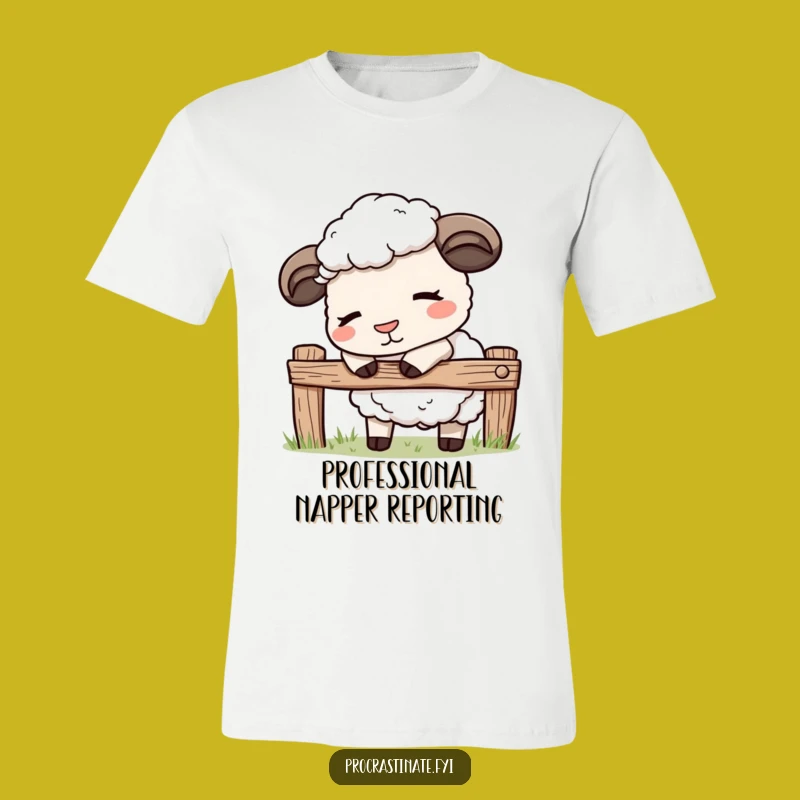 Funny Kawaii Sheep T-Shirt: Relaxed Farmer Tee, Ideal Funny Gift for Dreamers