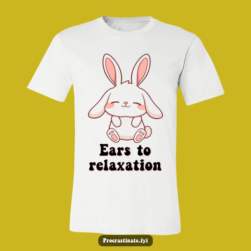 Funny Lazy Rabbit T-Shirt: Long Ears Stretch, Perfect Relaxed Gift