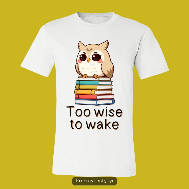 Funny Owl T-Shirt - Sleepy Scholar Gift for Readers!