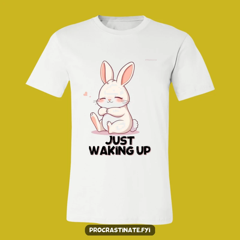 Funny Sleepy Bunny Stretch T-Shirt, Relaxed Hare Yoga Tee Gift