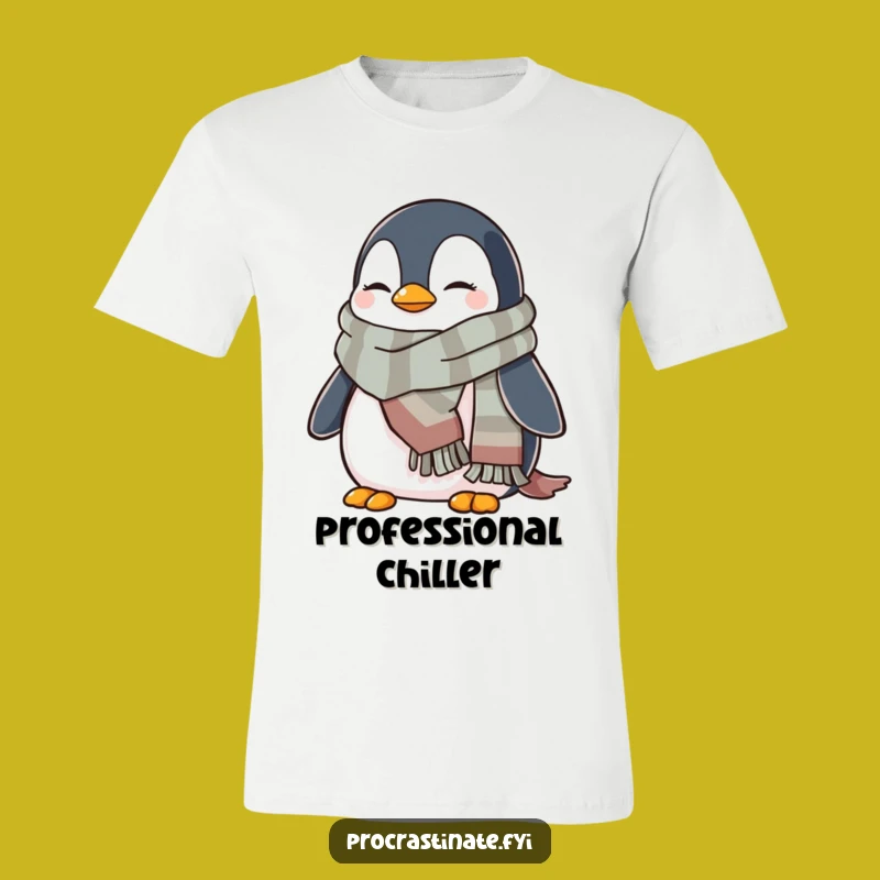 Funny Penguin Cozy Tee: Relaxed & Hilarious Winter Apparel Gift