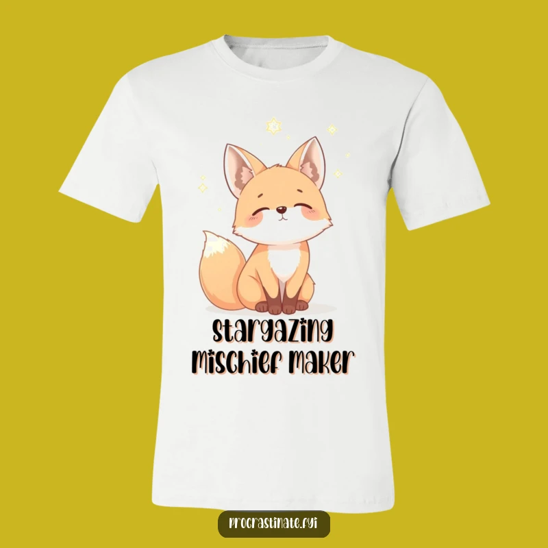 Funny Fox Starry Sky Tee: Dreamy & Hilarious Adventure Gift Shirt