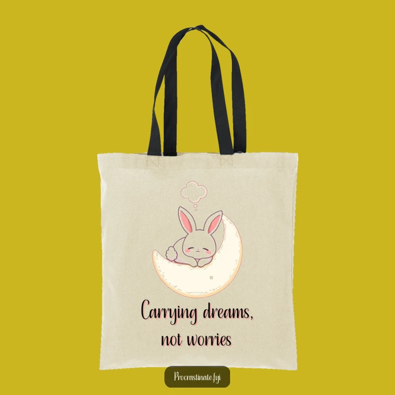 Funny Bunny Moon Tote Bag: Carry Your Dreams in Style & Whimsy