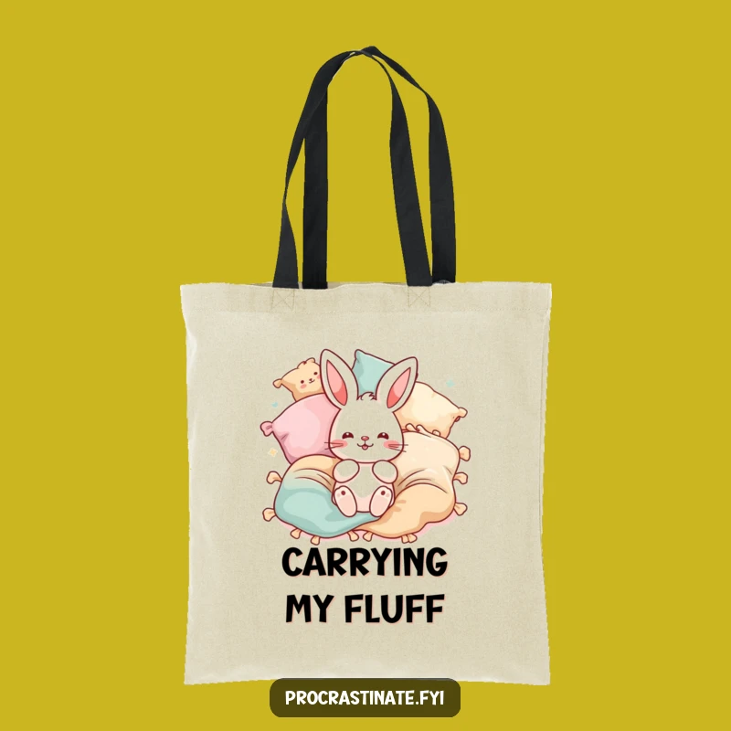 Funny Bunny Pillow Tote Bag: Carry Your Playful Essentials!