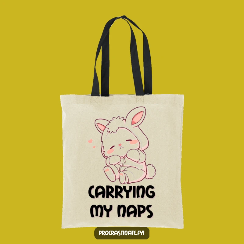 Funny Bunny Pajama Tote Bag: Carry Your Essentials with Funny Style