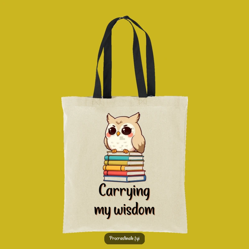 Funny Owl Tote Bag - Carry Your Books & Wisdom!