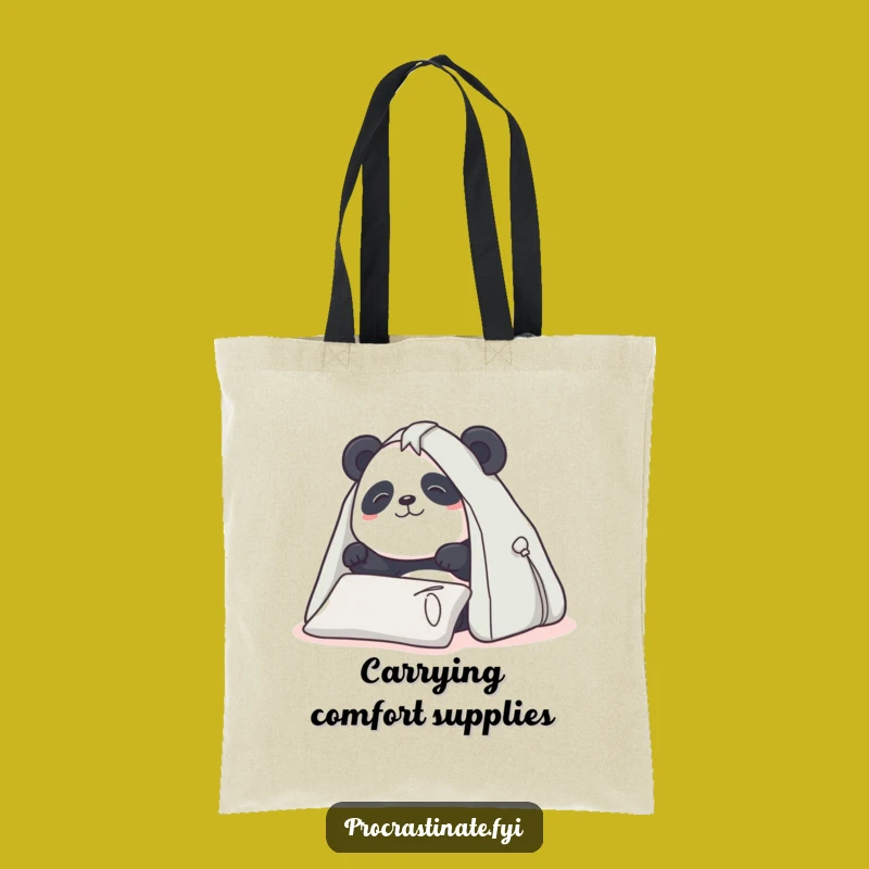 Funny Panda Pillow Fort Tote Bag - Builder's Essential - Chic Funny Gift