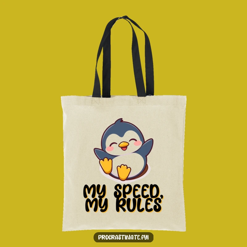 Funny Penguin Snow Tote Bag: Joyful Penguin Carrier, Stylish & Hilarious Bag, Ideal Funny Gift